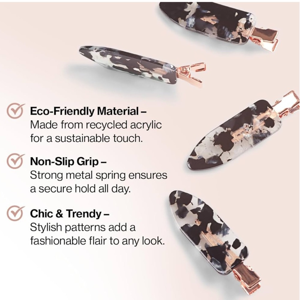 Kitsch Black Creaseless Hair Clips - Picture 4 of 6